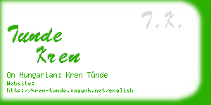 tunde kren business card
